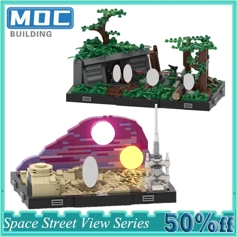 Star Movie Space Street View Series Bricks Moc Build Blocks, War Model, DIY Model Toys, Birthday Christmas Gift Collection presente