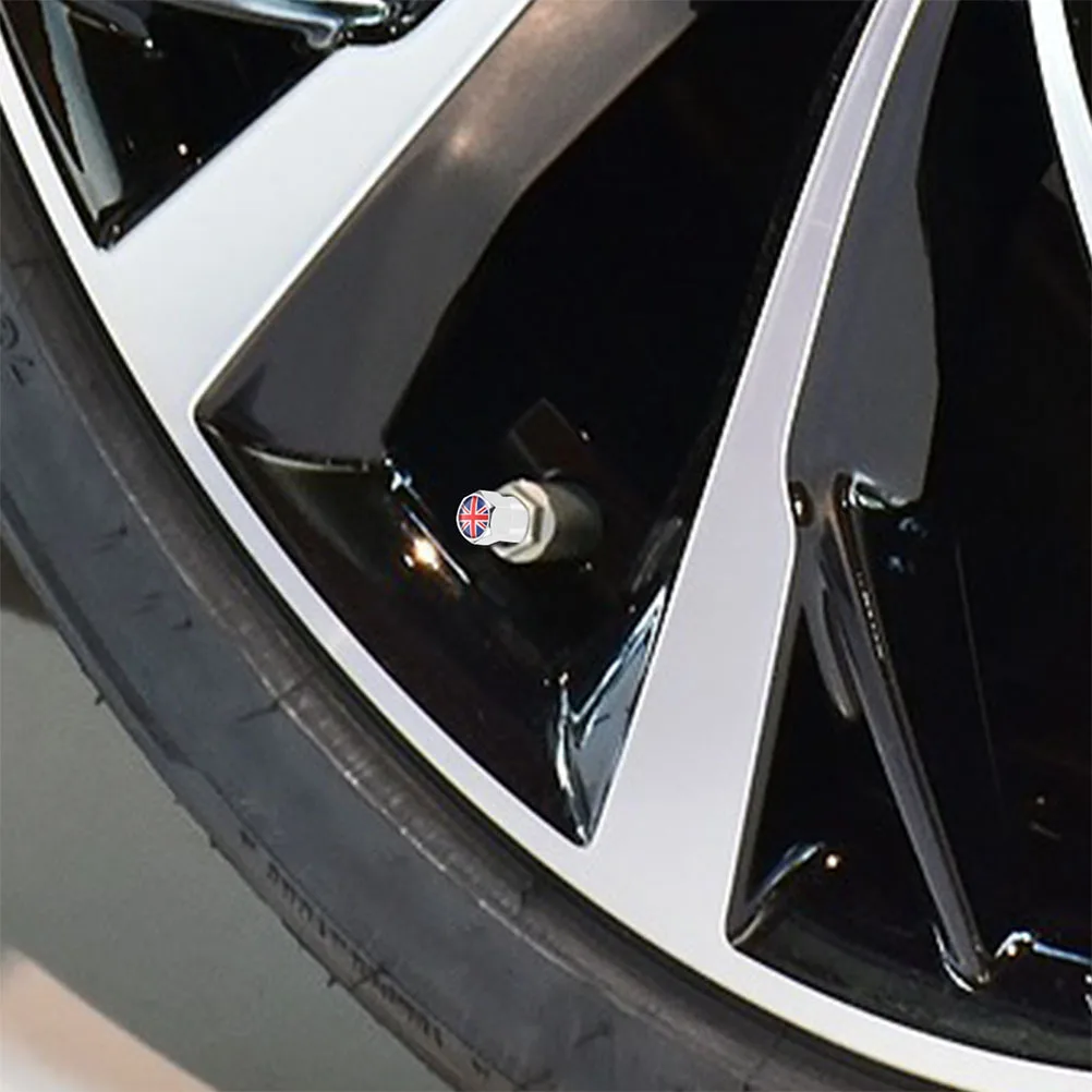 

8Pcs Tire Valve Stem Covers Uk Flag Style Stainless Steel Tire Air Caps Replacement for Car Truck Motorcycle Wheel Valve Stem