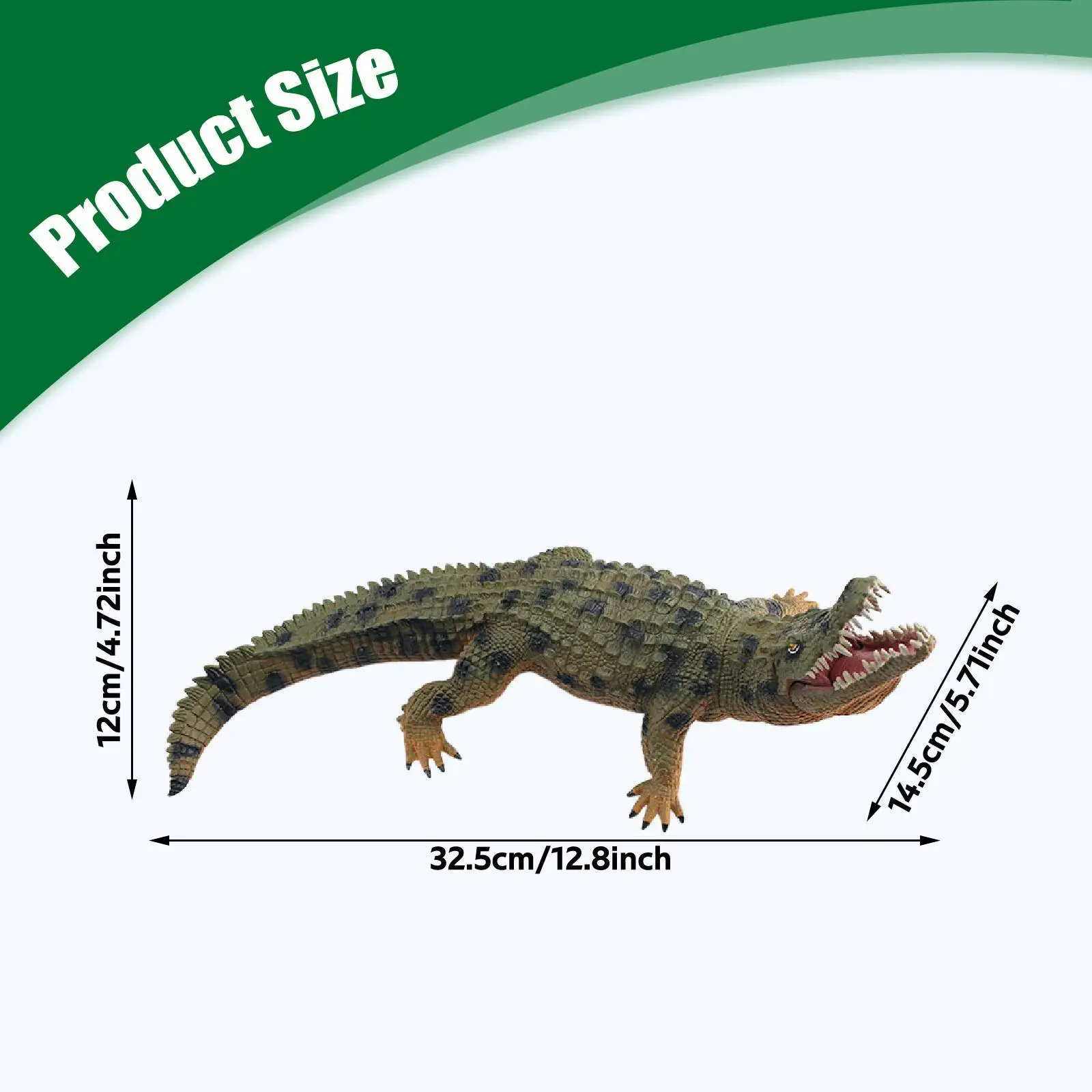 Koleksi Patung Buaya Simulasi 12.8 "untuk Hadiah Anak Laki-laki Perempuan untuk Anak-anak Mainan Figur Buaya Dekoratif Alat Peraga Pendidikan
