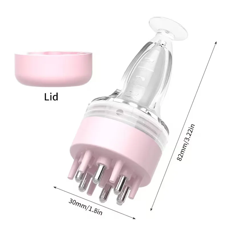 Scalp Medicine Applicator Bottle with Visible Scale Detachable Hair Growth Serum Scalp Applicator Tool Liquid Medicine Dispenser
