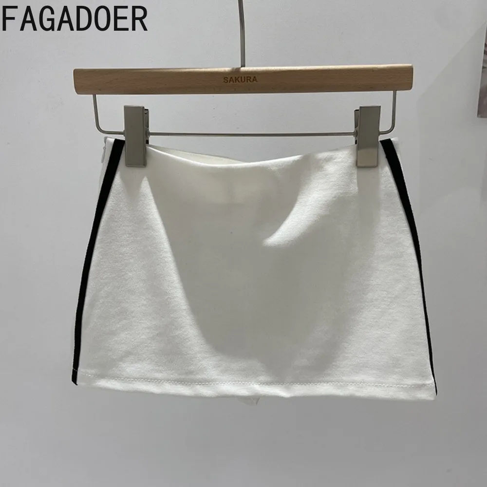 FAGADOER Sexy Women 2 Piece Set Outfit Letter Print Crop Tops + Bodycon Mini Skirts Suit Hot Girl Streetwear Clothing Spring New