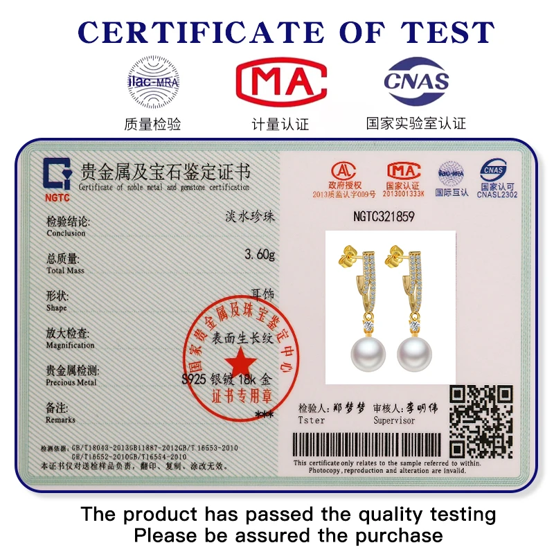 Женские серьги из серебра 100% пробы, вечерние натуральным пресноводным жемчугом