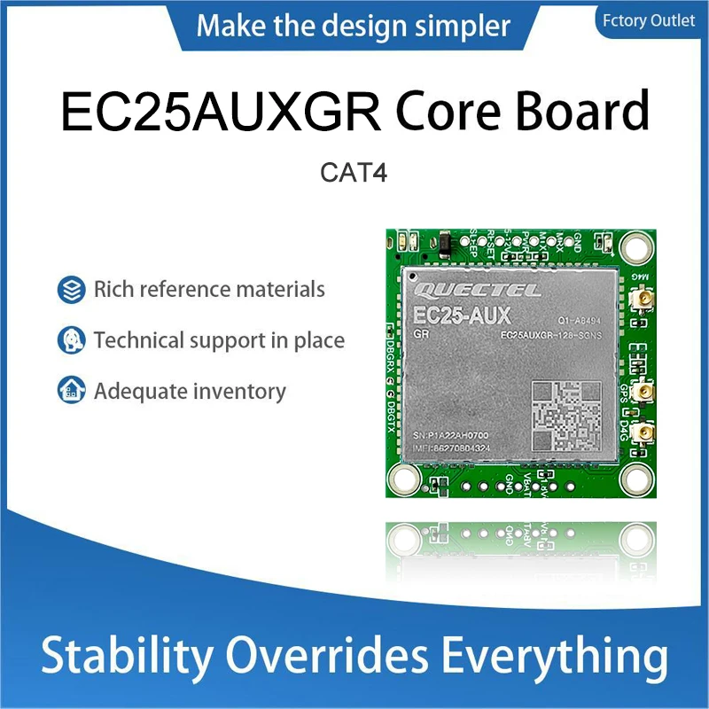 

EC25-AUX EC25AUXGR-128-SGNS CAT4 Module With Development Board Core board