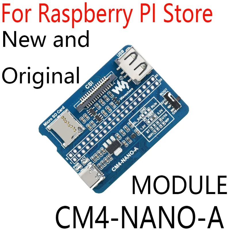 

Nano Base Board (A) is suitable for Raspberry PI CM4 Computing Module 4 Lite/eMMC,USB2.0,MIPI CSI-2 CM4-NANO-A