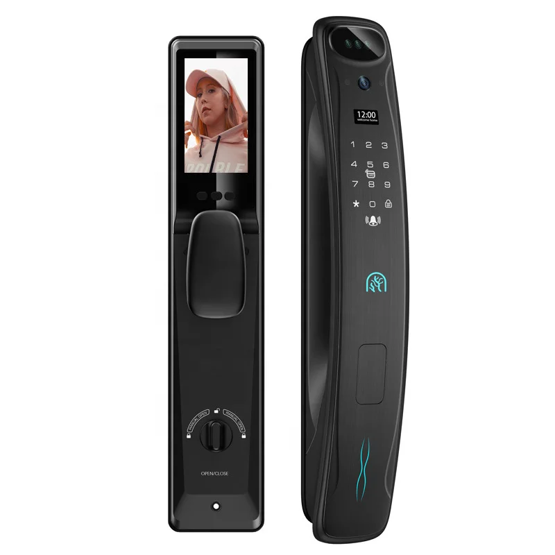 WiFi Smart Lock Automatic 3D Face Fingerprint Recognition Vein Password Card Android Cat Eye Visual Intercom Home