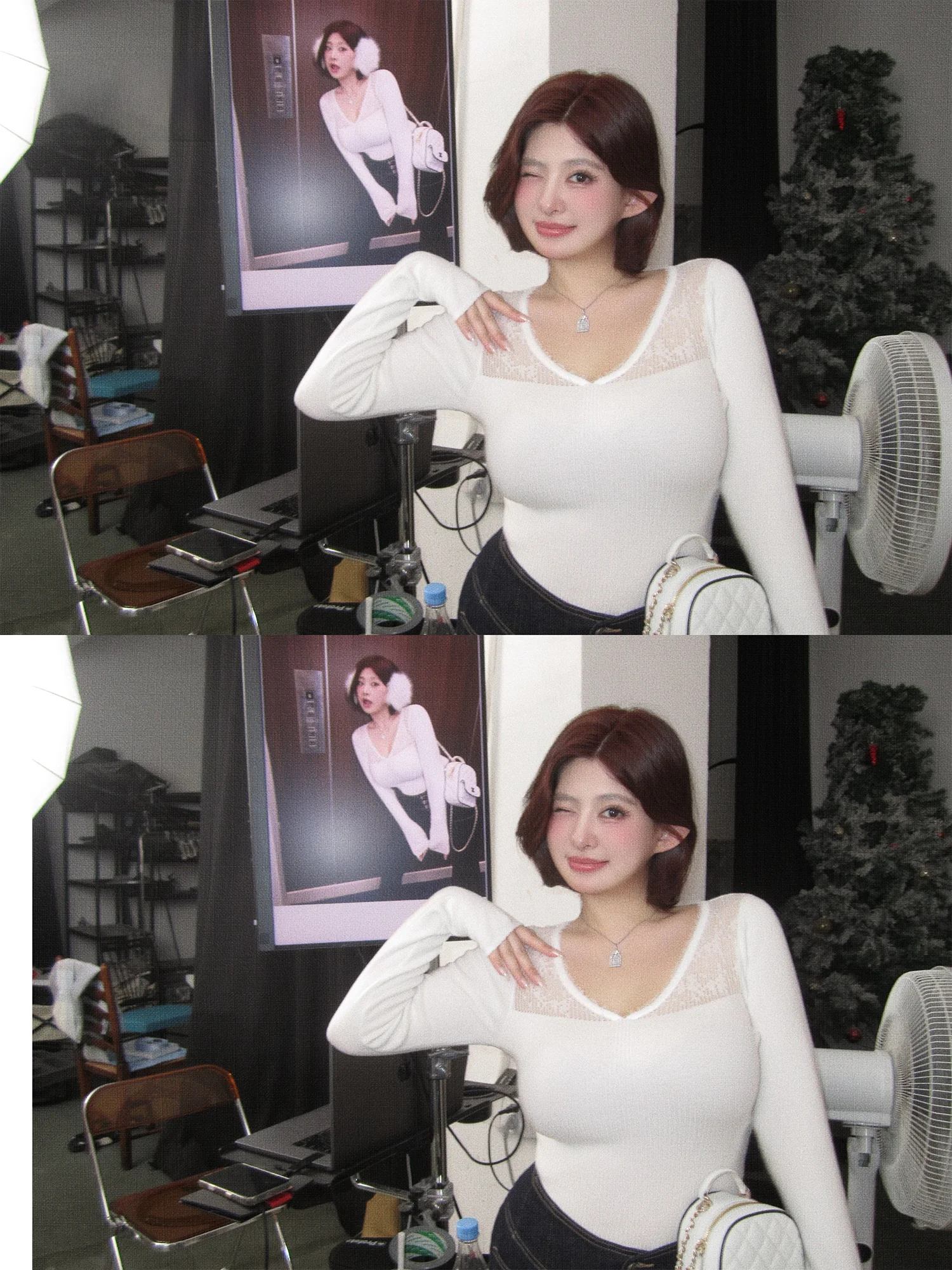 

Утягивающий вязаный топ с вышивкой, женский модный корейский топ V-Ne Long Sve, повседневная рабочая одежда стандартного кроя