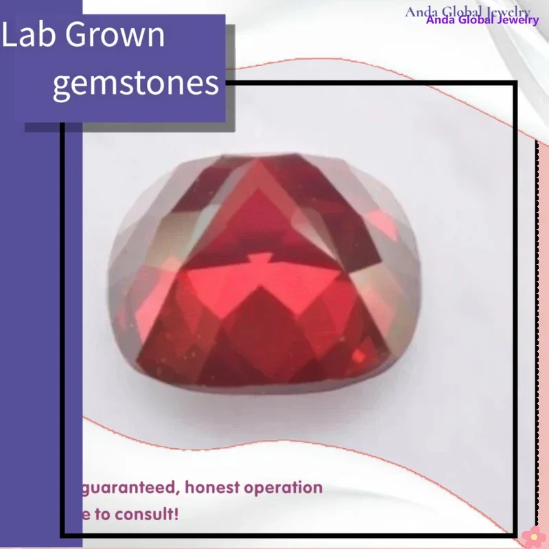 

L-Lab выращенные рубиновые свободные драгоценные камни голубь кроваво-красные бусины-подвески для ювелирных изделий своими руками, сертификат на выбор, повседневная одежда