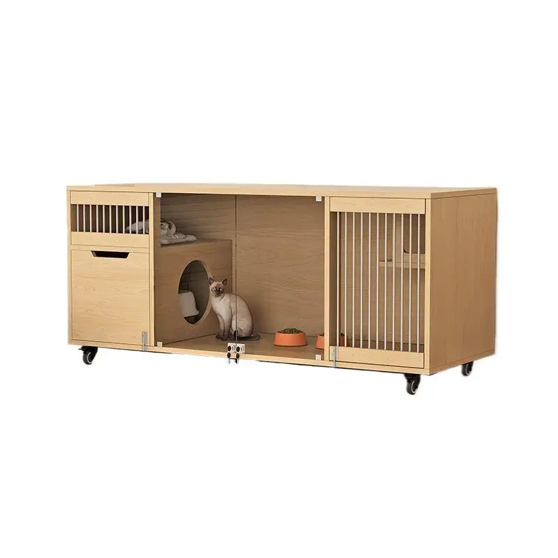 Cat Villa Cat House Household Indoor Pet Cabinet  House Large Free Space Integrated Cat Cage