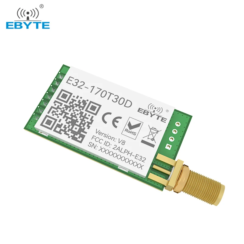 Imagem -03 - Lora 170mhz de Longo Alcance 8km Transceptor sem Fio Transmissor Receptor Módulo rf Ebyte E32170t30d 30dbm Antena Sma 10 Peças