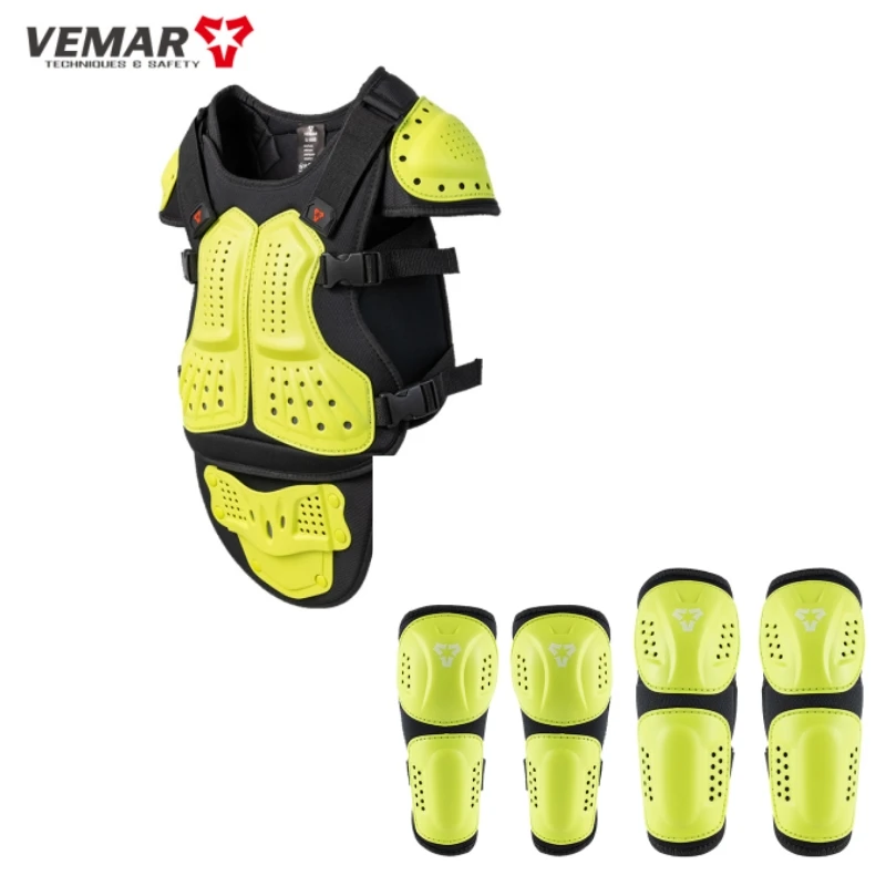 Kinderen Motorrijden Body Armor/Elleboog Kniebeschermer Kinderen Motocross Rugvest Borst Off-Road Moto Fietsen Beschermende uitrusting