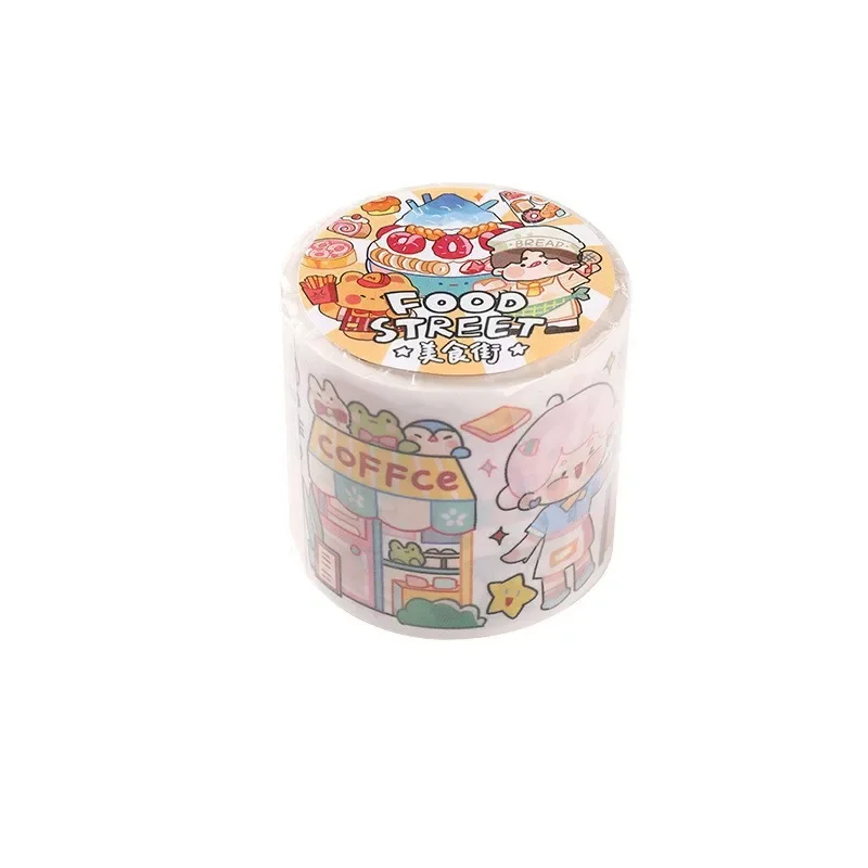 2m/roll Cartoon Cultural and Creative Handbook Tape Stationery Notebook Decoration Material Handbook Sticker