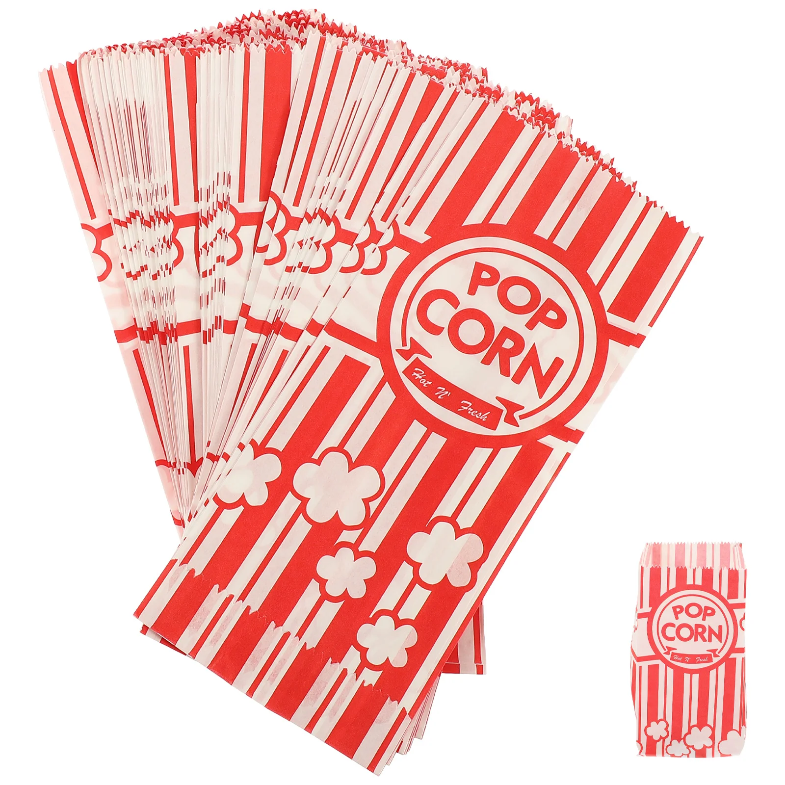 100 Pcs Food Containers Popcorn Packaging Bag Carnival Bags Supplies Bulk Individually Wrapped Paper Holders Mini Small Child