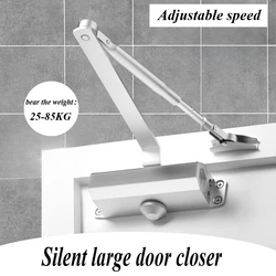 Automatic door closer spring hydraulic buffer adjustable door stop speed silent closing