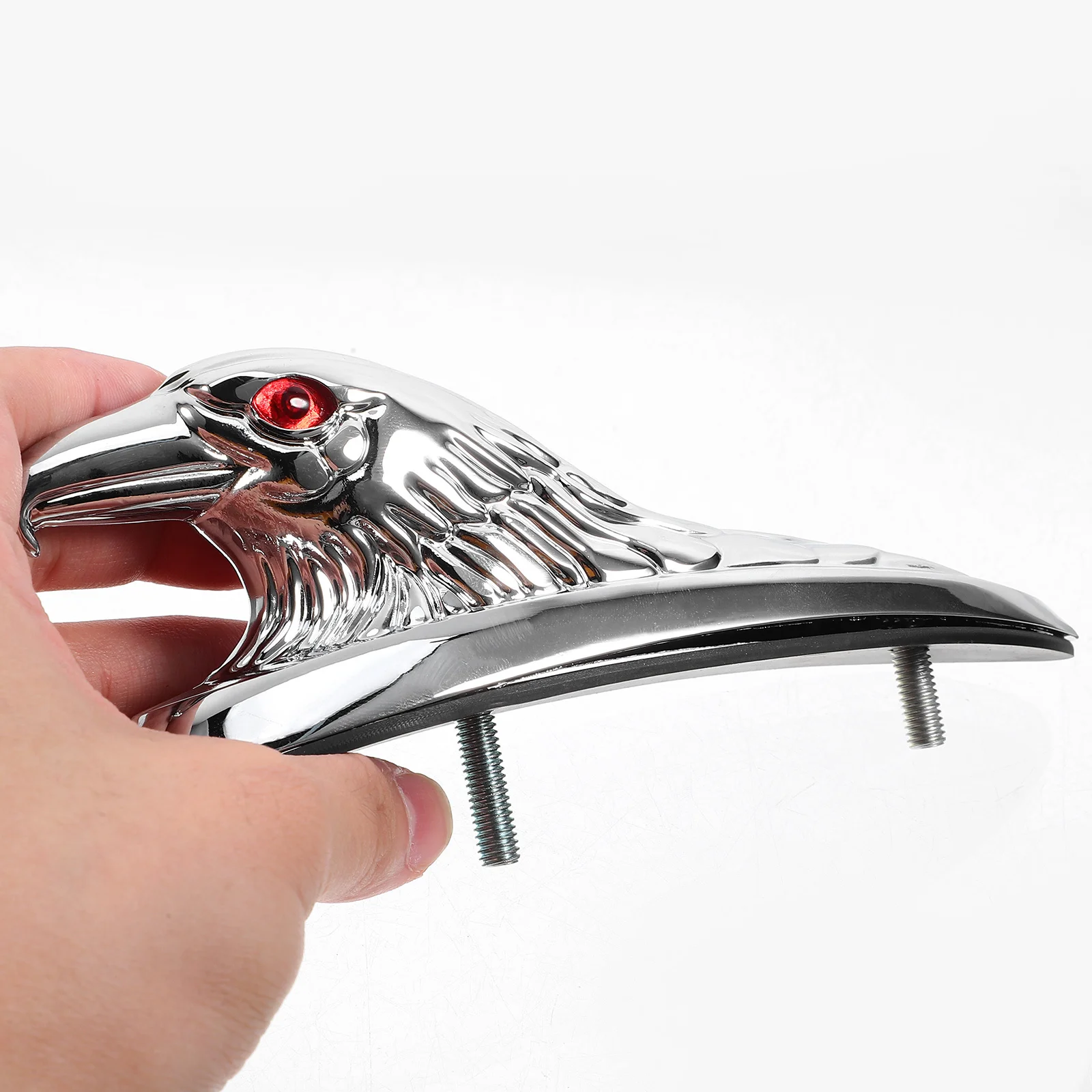 المعادن النسر دراجة نارية قطعة من نسيج دراجة نارية الجبهة ديكور ديكور النسر رئيس زخرفة سبائك الزنك مادة قوية حجم كبير #2