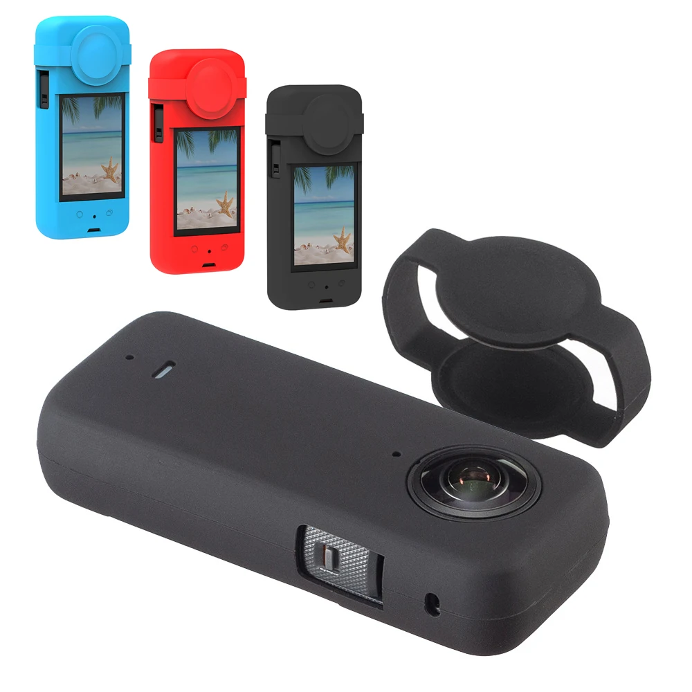 Funda protectora de silicona para Cámara de Acción panorámica Insta360 X3, accesorios de protección antiarañazos
