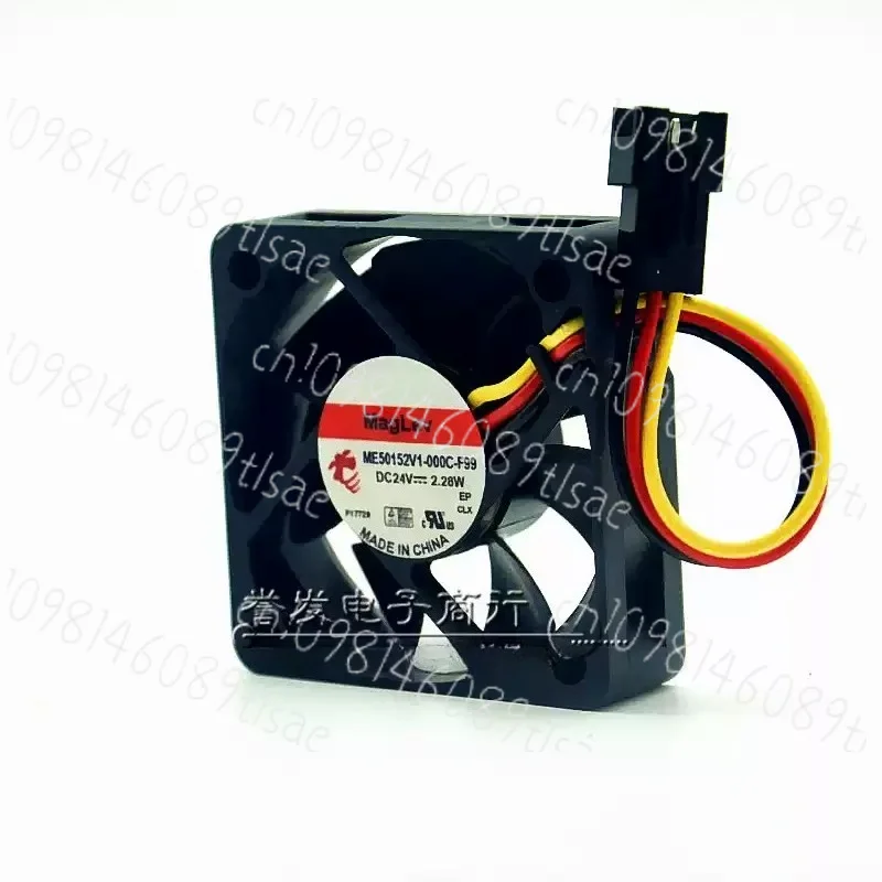 Ventilateur de refroidissement pour serveur ME50152V1-000C-F99 DC 24V 2,28W 50x50x15mm à 3 fils