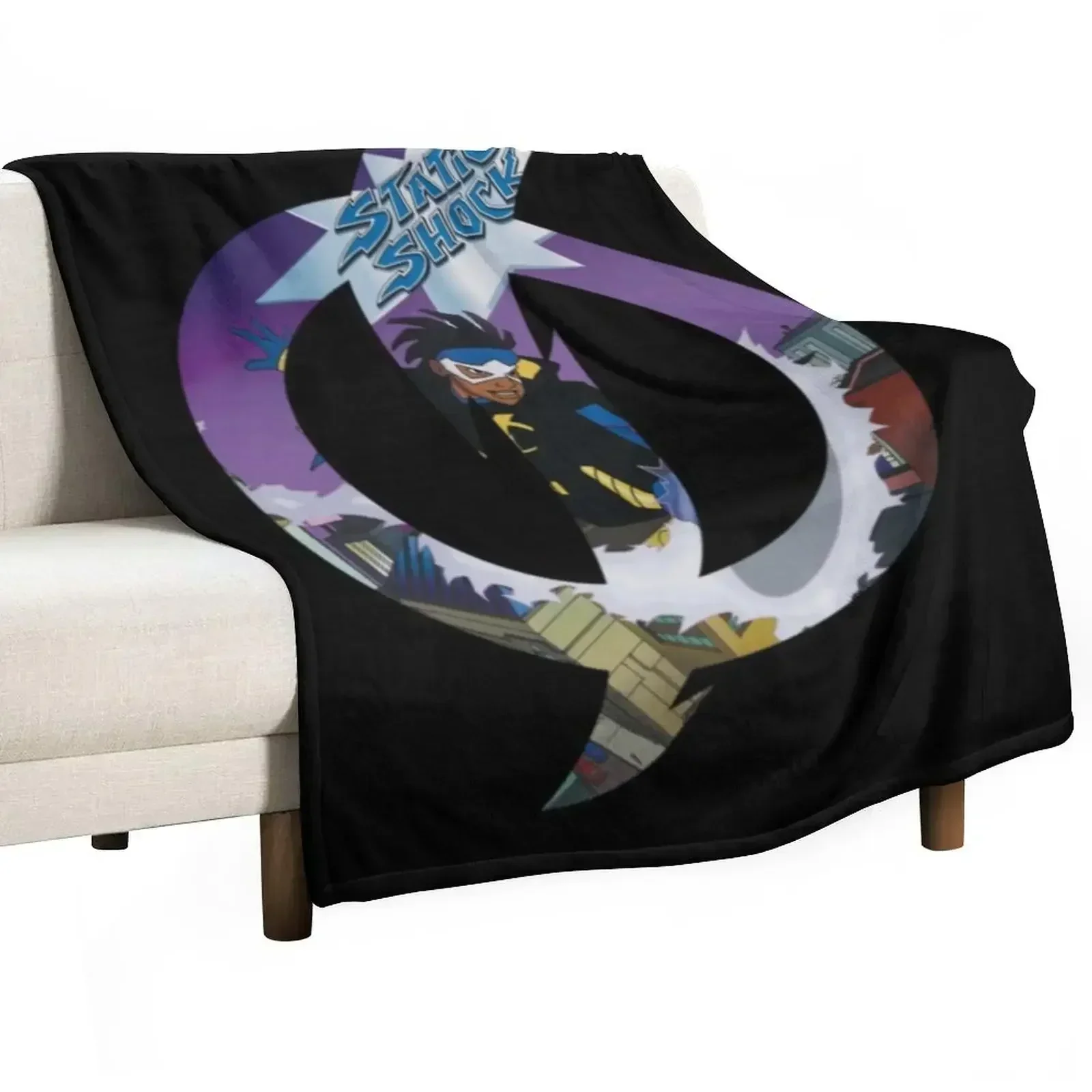 Static Shock T-ShirtStatic Shock Logo Throw Blanket Bed covers Luxury Designer Blankets