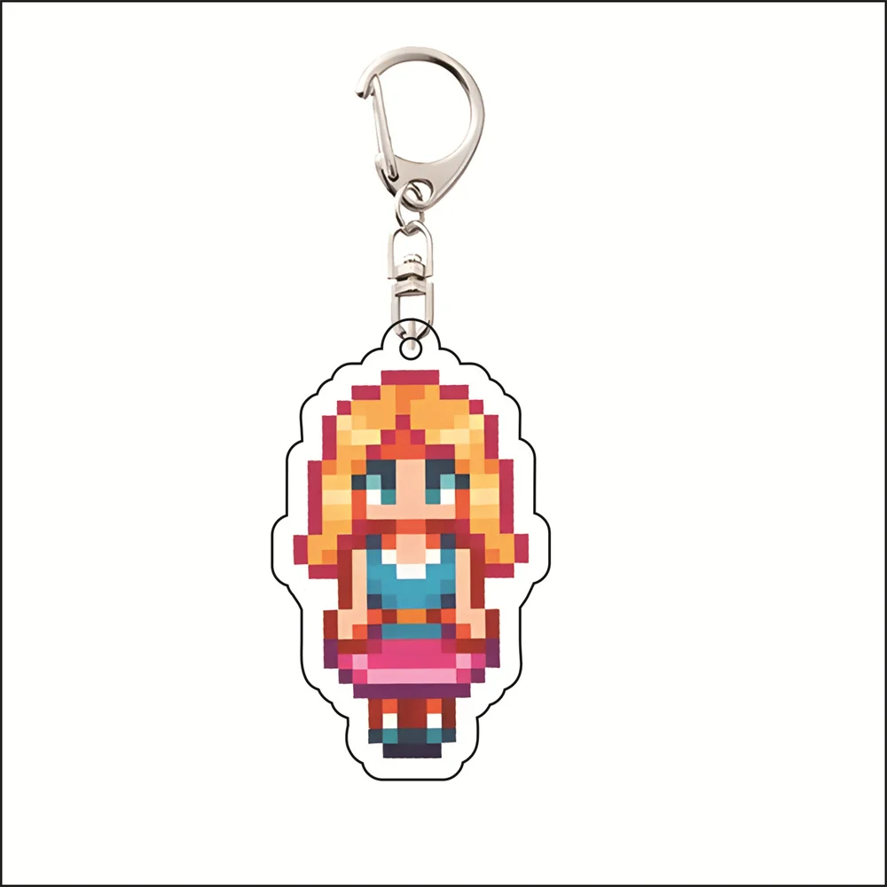 Stardew Valley 5 سنتيمتر سلسلة مفاتيح مصنوعة من الأكريليك لطيف سطح المكتب زخرفة تحصيل هدية في المخزون عمل الشكل لعبة قبول التخصيص