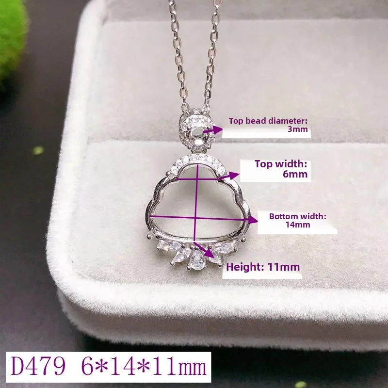 925-sterling-silver-buddha-pendant-empty-base-for-engraving-jadeite-buddha-size-61-41-11mm-korean-style-fashion-jewelry