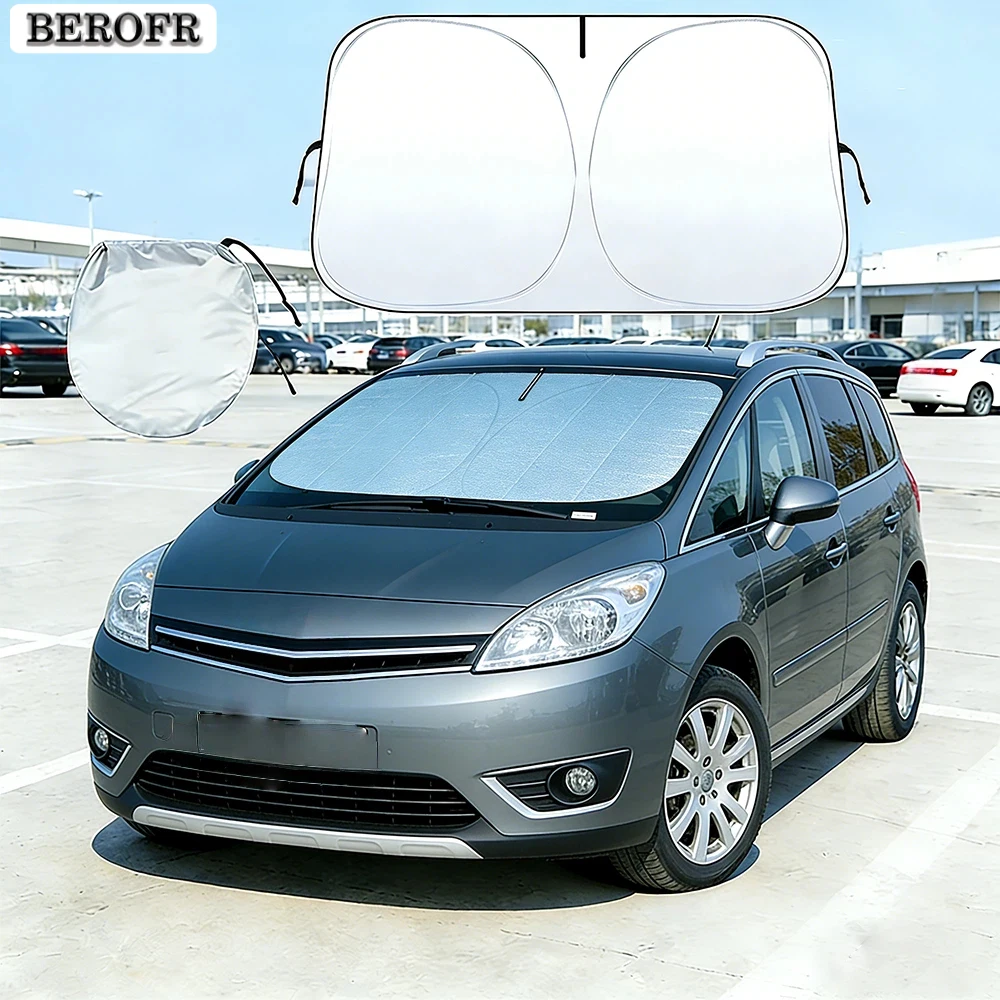 Car Windshield Sun Shade For Renault Scenic 2013-2023 Sunshade Sun Visor Protector Foldable Blocks UV Rays