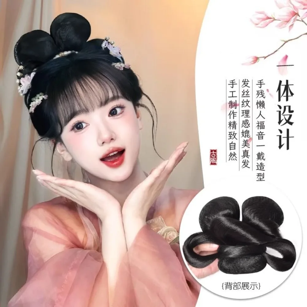 Hanfu-haarstukset - Kant-en-klare tang-stijl broodjesmaker ‌ ‌ Clip-in oude Chinese Hanfu kostuum haaraccessoires