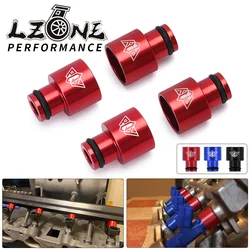 LZONE - 4pcs Racing PQY Fuel Injector Top Hats Adapters for RDX Injectors to B16 B18 D16Z D16Y WITH PQY STICKER JR-FIA01