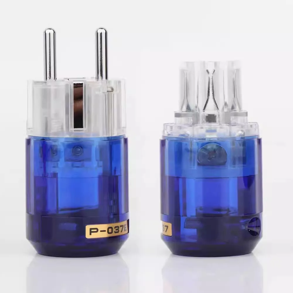 

Preffair HIFI P-037E/C-037 Schuko Europe EU Power Plug Rhodium Plated IEC Audio Connector Female-Male MATIHUR audio