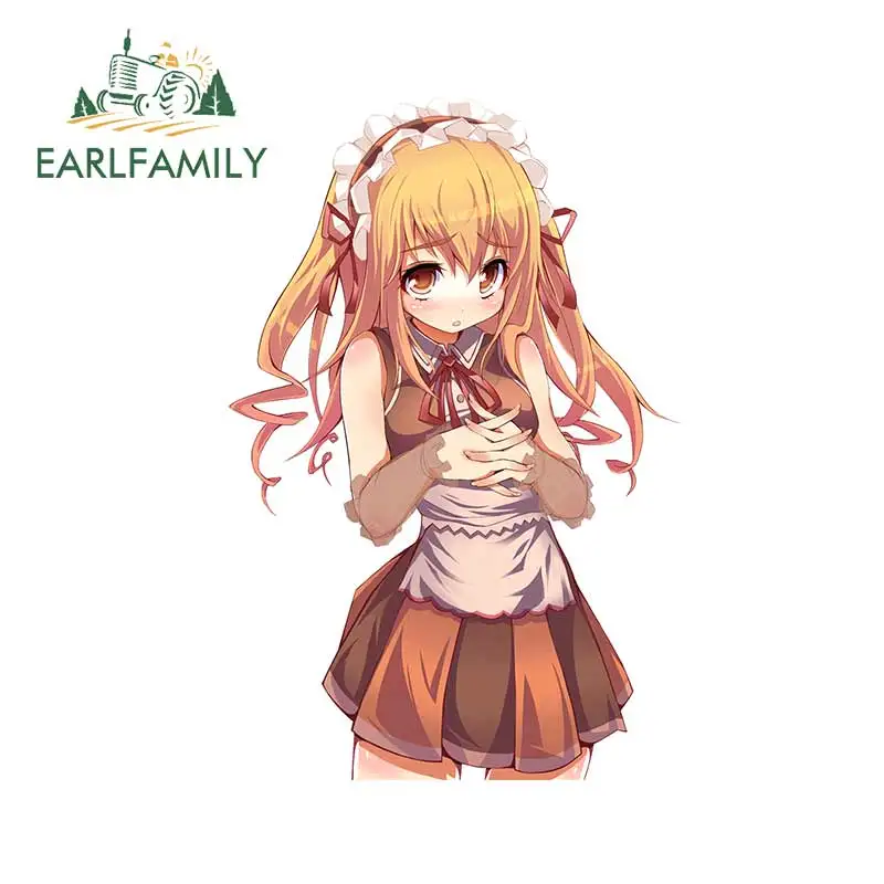 

EARLFAMILY 13 см x 9,7 см наклейки с аниме-девушкой для автомобиля, ноутбука, кондиционера, граффити-стикеры для окон