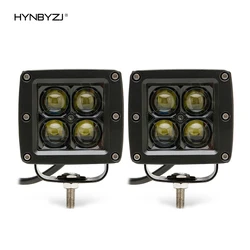 HYNBYZJ 60W 7D Lens LED Car Work Light Beam Square LED Fog Light Lamp for Truck Motorcycle 4x4 Engineering Vehicles Car SUV ATV
