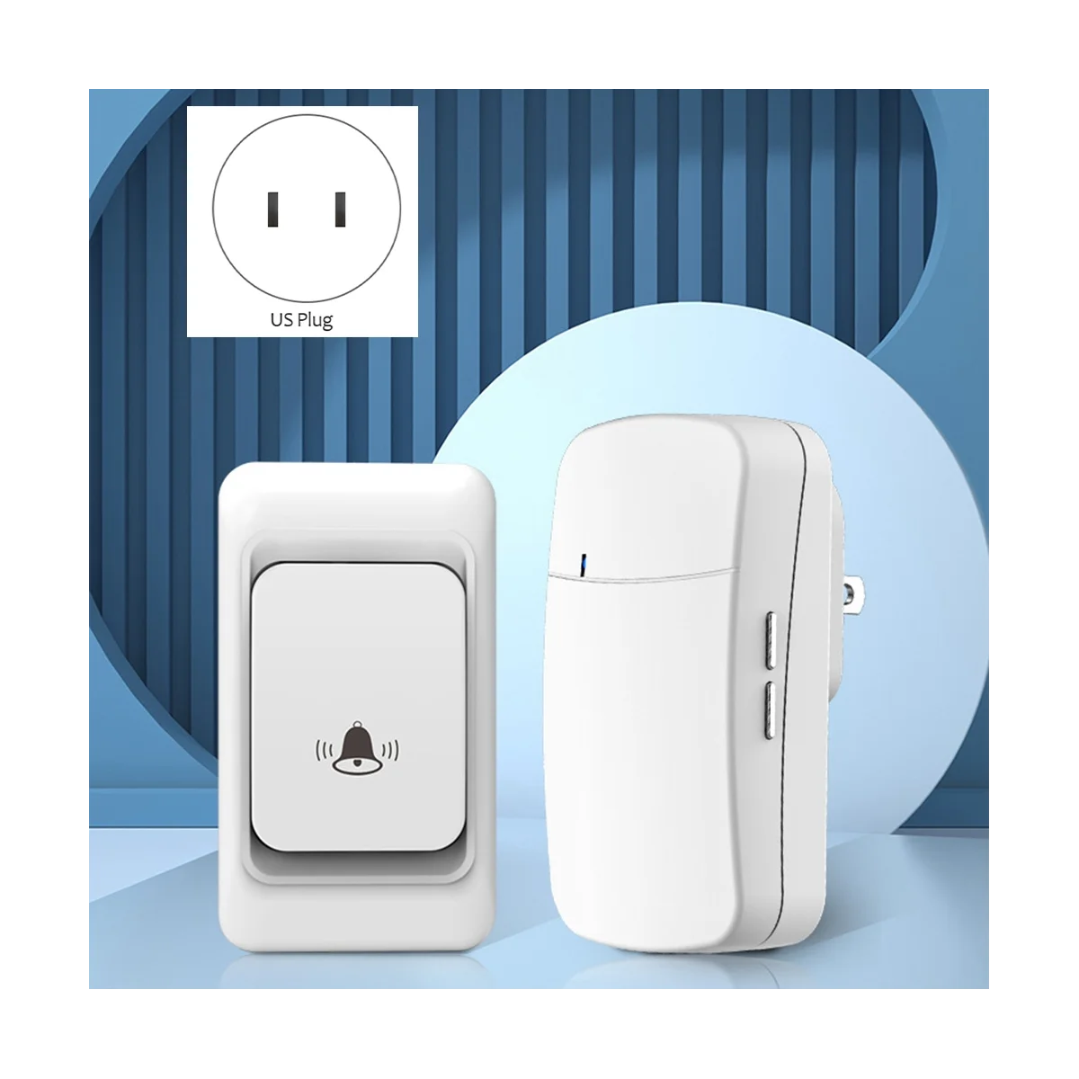 Outdoor Wireless Door Bell, Chime Kit, Controle Remoto, Home Welcome, Meu Anel Melody, Plug EUA, 300m