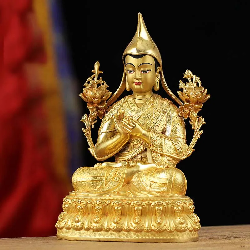 Imagem -06 - Gelugpa Mestre Zong ka ba Tsongkhapa Buda Estátua Proteção Santuário Budismo Tibetano Europa e Ásia Alta Qualidade