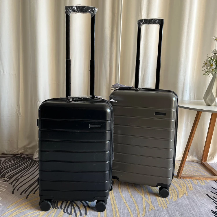 

Высококачественный 22-дюймовый чемодан для ручной клади, взрывозащищенная двойная внутренняя сумка с бесшумными универсальными колесами и застежкой-молнией