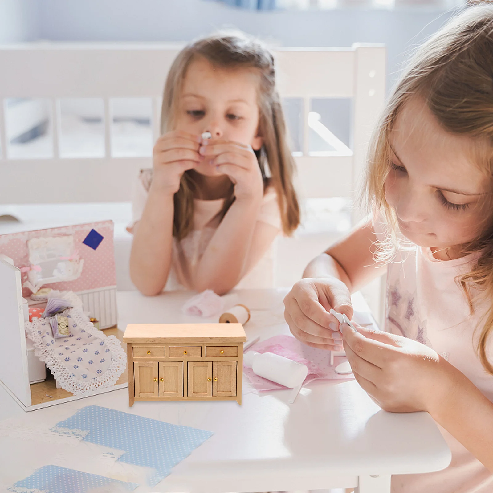 가정용 가구 인형의 집 주방 캐비닛 수납 미니어처 미니어처 서랍