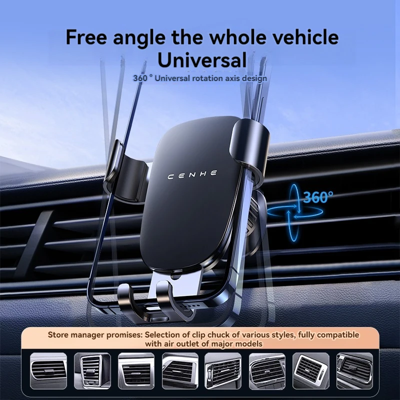 C03 Gravity Car Phone Holder Air Vent Clip Mount Smartphone Stand In Car GPS Support For iPhone 14 15 Pro Xiaomi Samsung Huawei