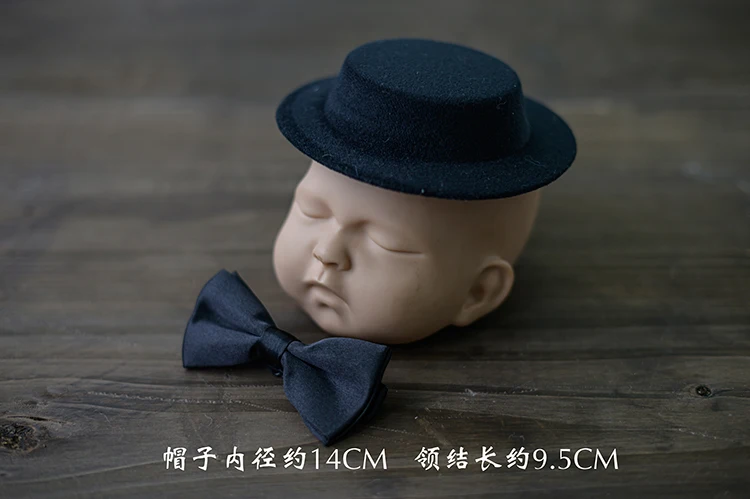 Shining Newborn Photography Props Small Top Hat Bow Tie Photo Props Full Moon Baby Photo Decorations