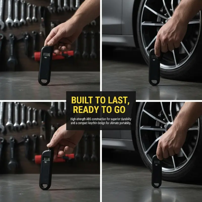 Car Digital Tyre Pressure Gauge 150PSI LCD Display Pocket Design Air Tester for Quick and Reliable Tire Check at Home