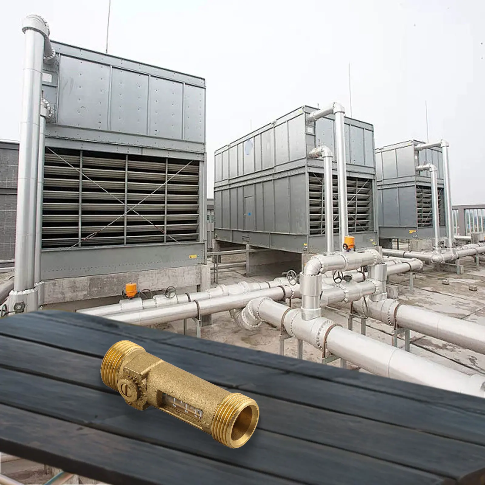 DN20 Brass Flow Control Balancing Valve for HVAC Systems Visual Adjustment Ball Valve for Heating and Cooling Circuits