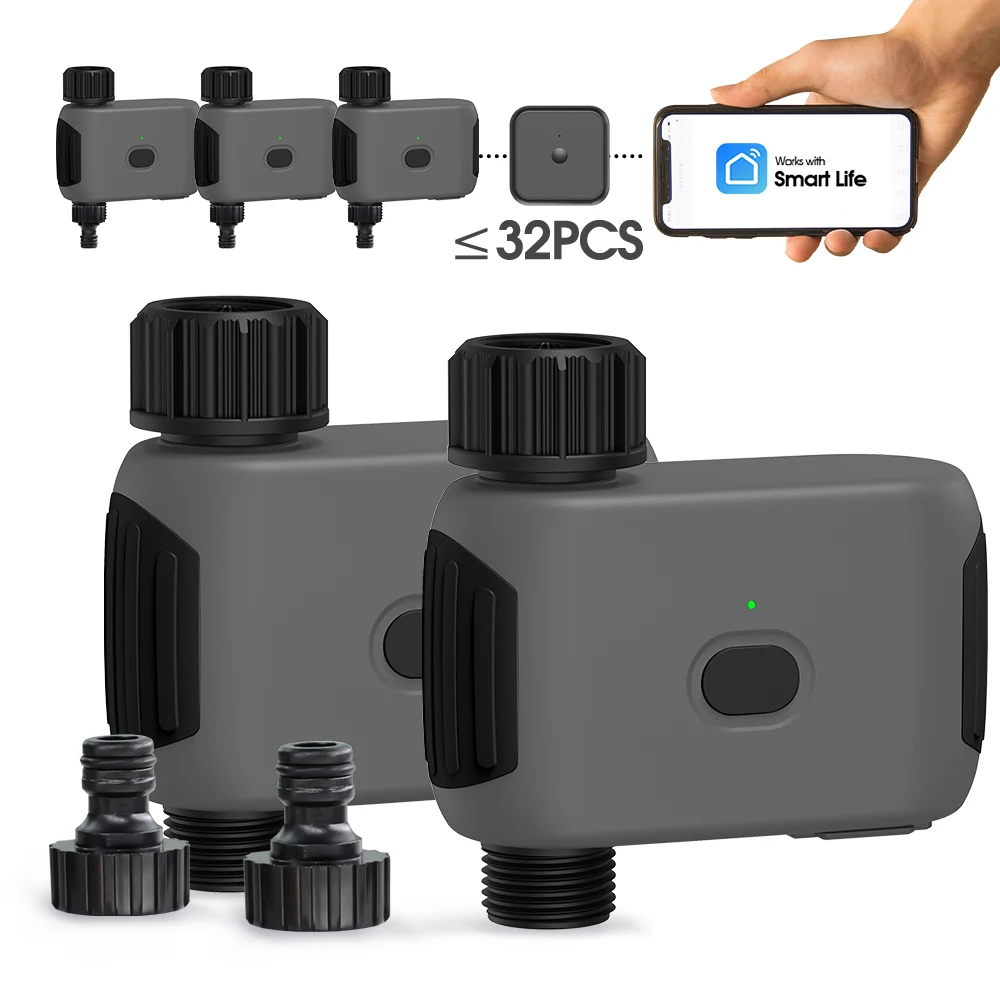 

Bluetooth-compatible Wireless Garden Water Timer Wifi Gateway Phone Remote Watering Irrigation Controller Programmable Automatic