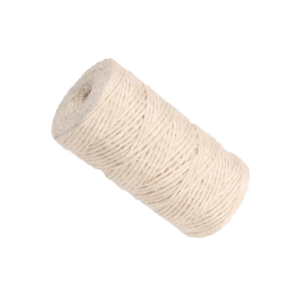 

100M Rope Column Twine Beige String Artificial Ribbon Decorative Gardening Christmas Craft DIY Packing Room Festival
