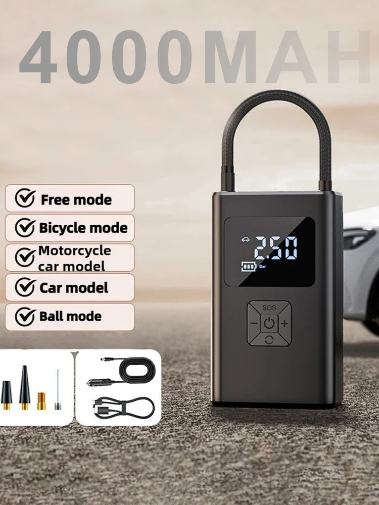 AliExpress EAFC 12V Dual-Purpose Mode Car Inflator Pump150PSI Electric 4000Mah Wireless Air Pump  Pump For Motorcycle Bicycle Car Ball