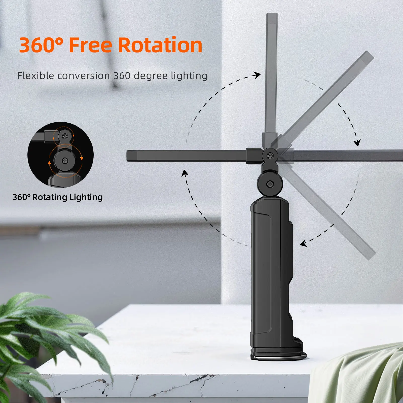 New SUPERFIRE G16-S LED Multi-function Work Light 360 degree With Magnetic Base Rechargeable For Car Repair Outdoor  Flashlight