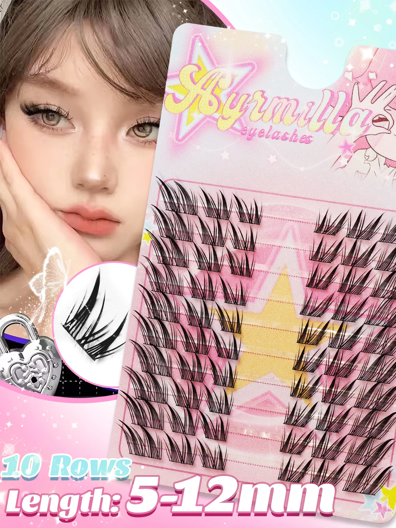 Anime Cosplay Eye Makeup - Cluster Individual False Eyelashes, Manga Anime