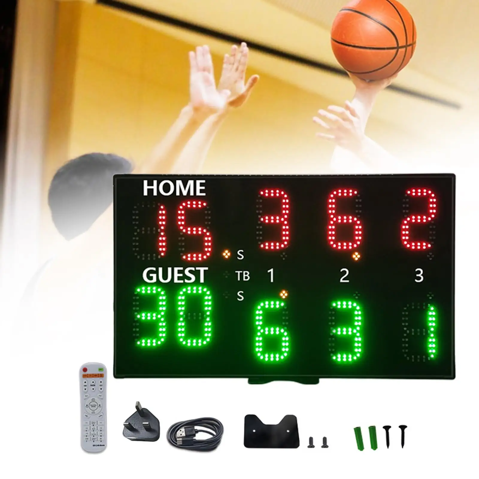 Electronic Scoreboard Digital Scoreboard for Basketball Indoor Outdoor Games