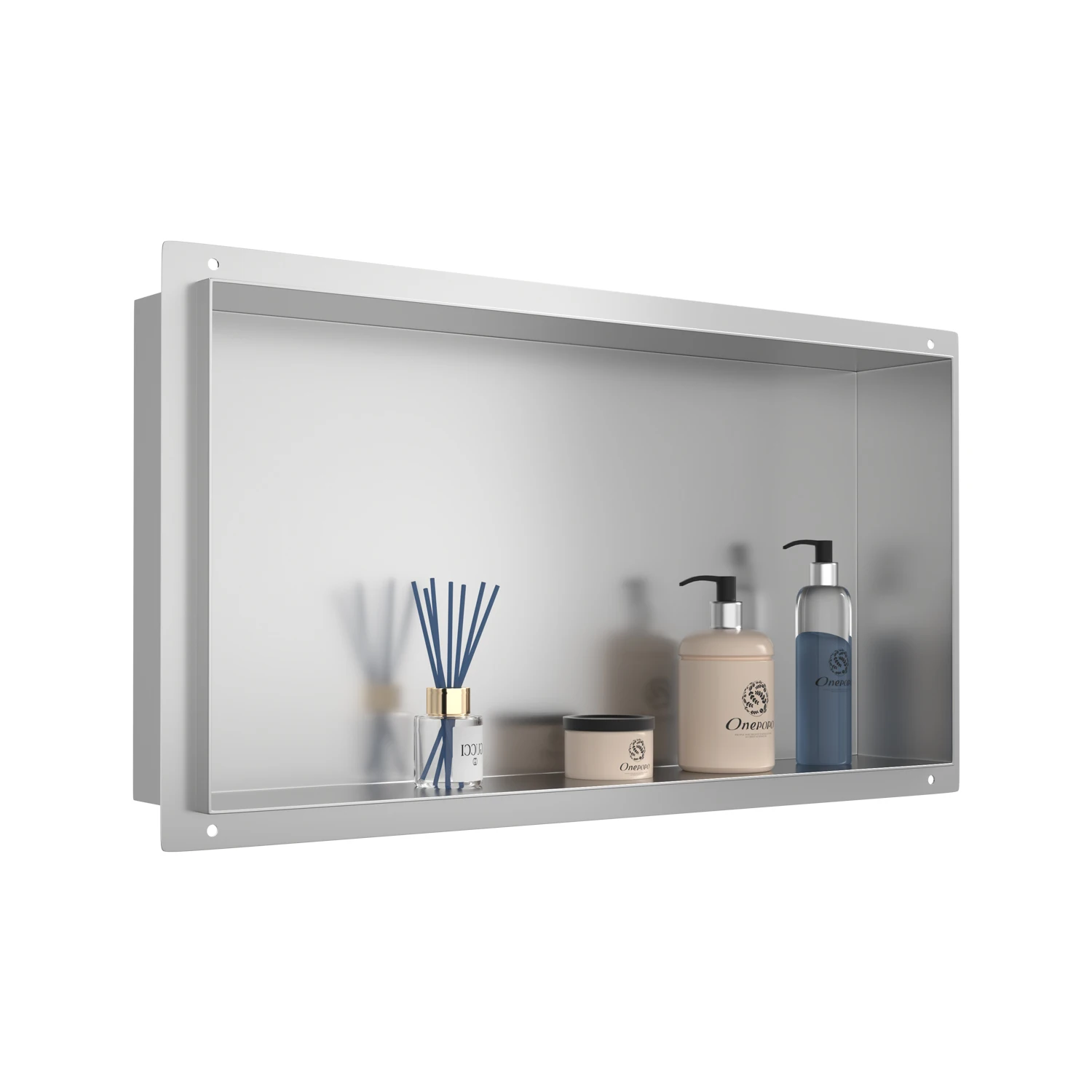 Ready to Ship From USA 12x24 Inch Frameless Recessed Shower Niche Brushed Stainless Steel