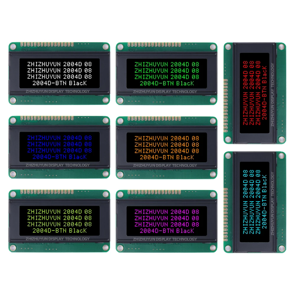 Display LCD Dot Matrix Screen, filme BTN preto, módulo frontal vermelho, garantia de qualidade, 2004D, LCD2004D