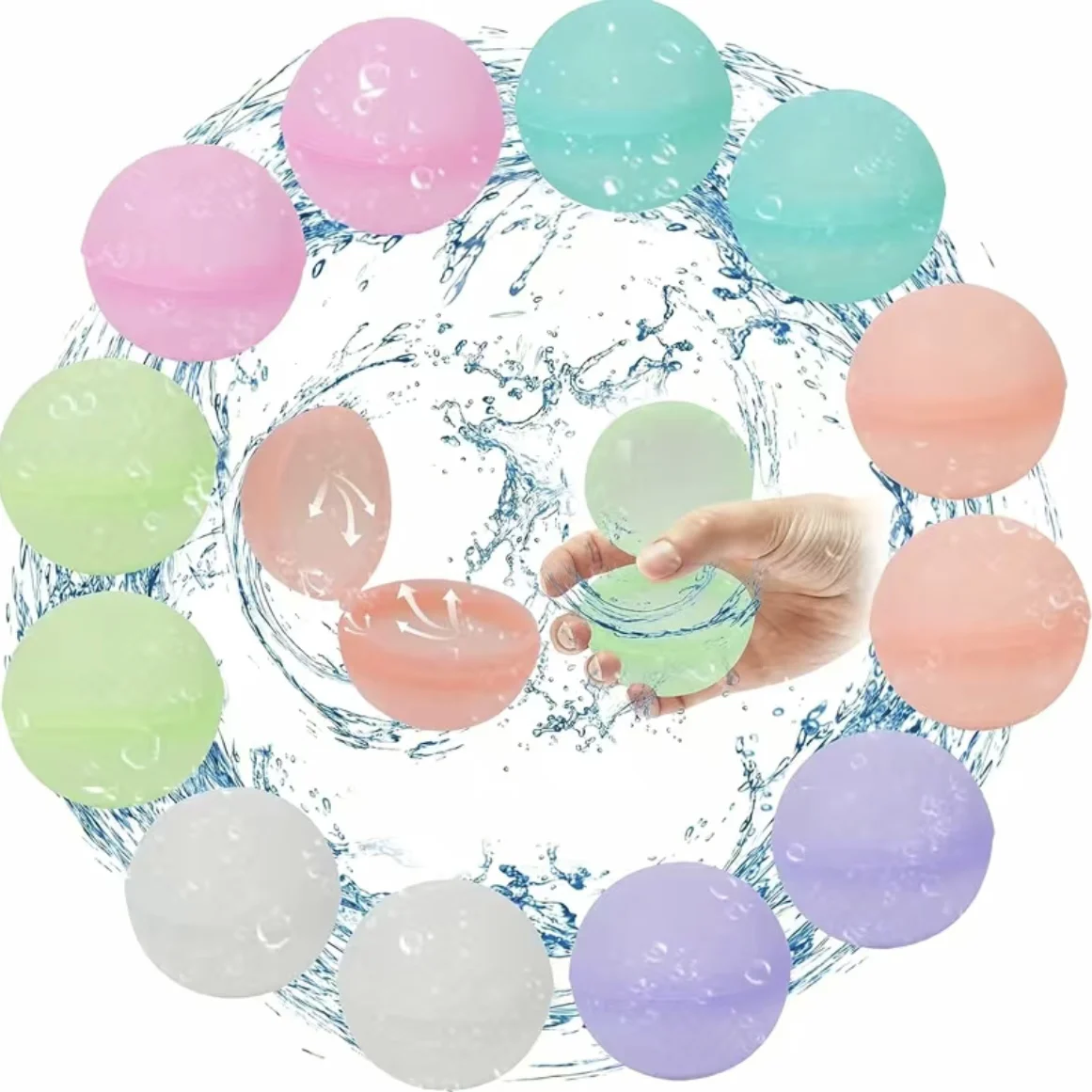 

Water Balls Games Adults Kids Boys Summer Reusable Silicone Water Playing Toys Beach Swimming Pool Party Water Bomb Balloons