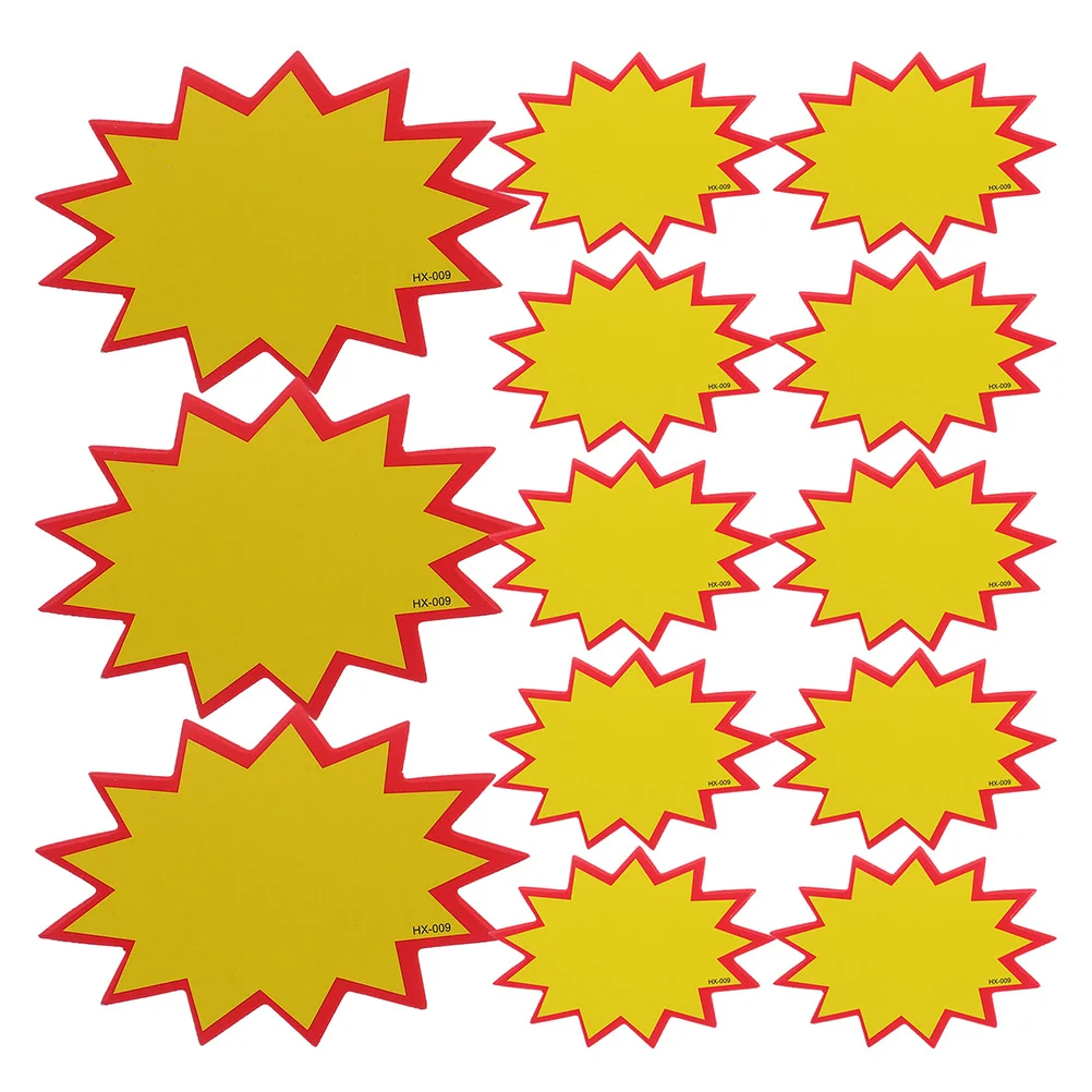 

100Pcs Reusable Writeable Price Tags for Supermarket Retail Store Star Cutout Labels Easy to Write Sturdy Paper