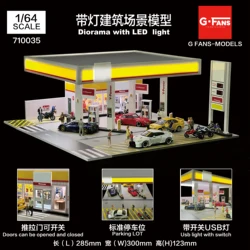 GFans NEW Model 1:64 Diorama Car Assembly Scenes Car Garage Model Parking Lot for Display/Gifts Scene Collection Display Toy