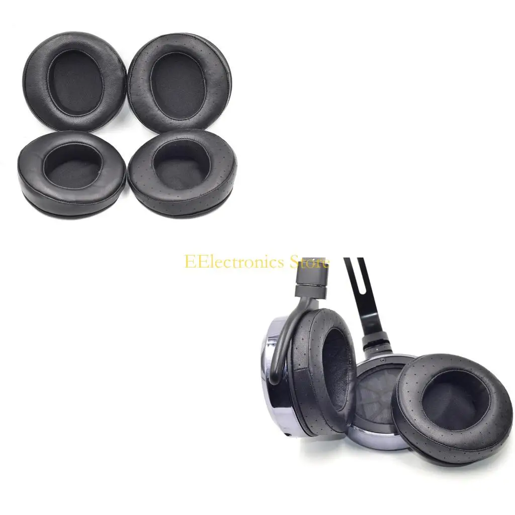 B03C Headsets Ear Pad Replacement Set, 1Pair Black Ear Cushions for HD681 HD668B HD672 Over Ear Headphone Repair, Refreshing and