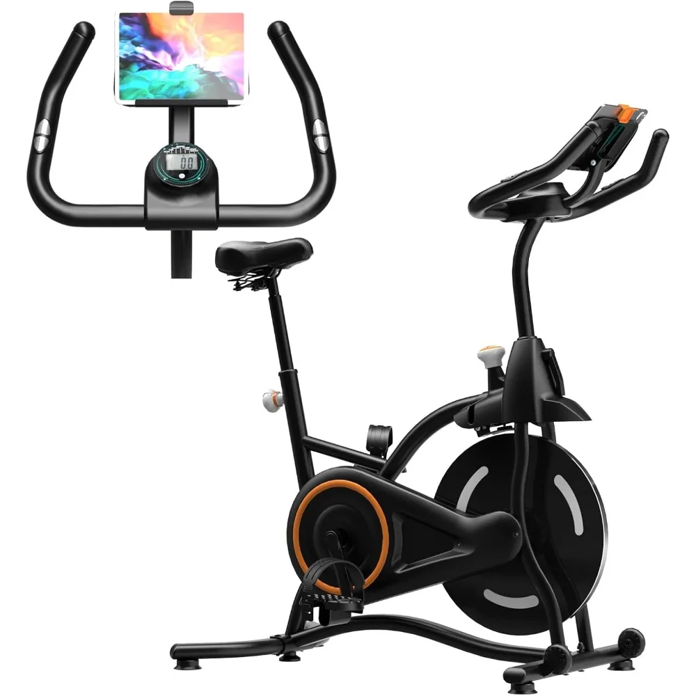 

Exercise Bike, Indoor Cycle Bike, Adjustable Resistance, Comfortable Seat Exercise Bike, Silent Indoor Cycle Bike with Digital